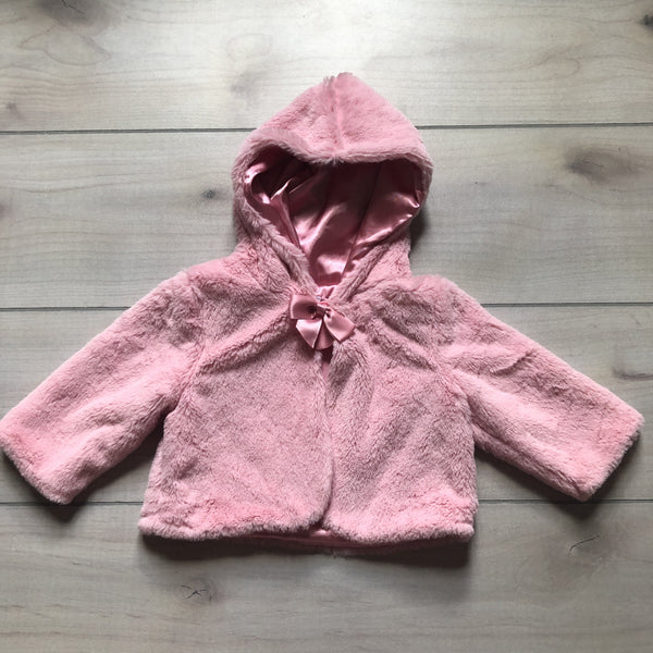 NEW Gymboree Pink Faux Fur Hooded Cape Coat - Sweet Pea & Teddy