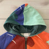 NEW Open Edit 100% Organic Cotton Orange Blue Hooded Zipper Jacket