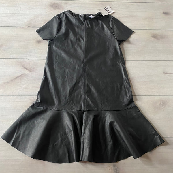 NWT Zara Black Faux Leather Dress