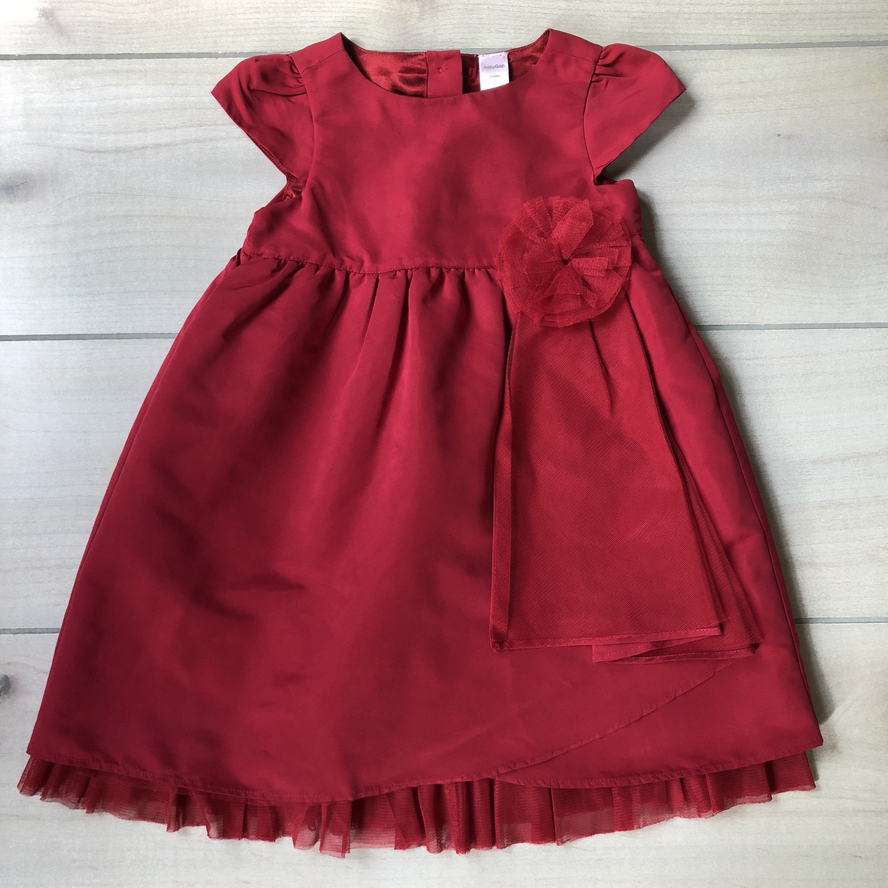 Baby Gap Red Polyester Tulle Underlay Dress Sweet Pea & Teddy Baby Gap Red Polyester Tulle Underlay Dress Sweet Pea & Teddy