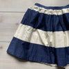 Crewcuts Navy White Striped Elastic Waist Skirt