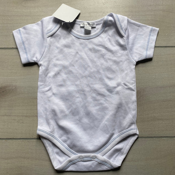 NEW Kissy Kissy White and Light Blue Trim Onesie Shirt