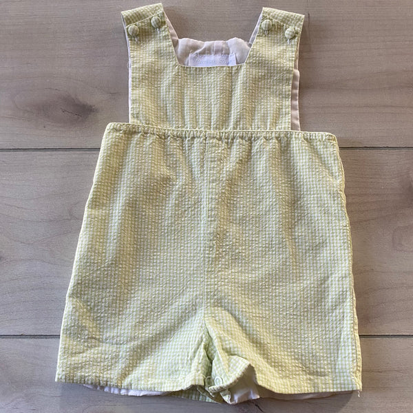 Precious Once Green Seersucker Short John Romper