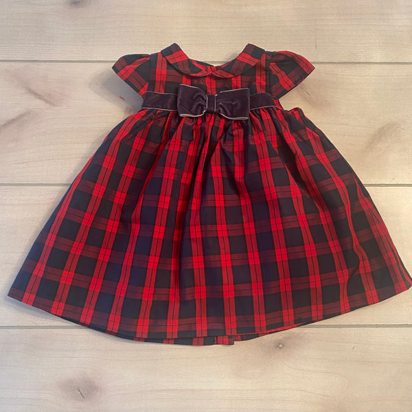 Janie & Jack Navy & Red Plaid Dress