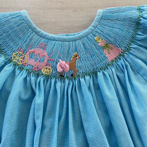 frozen smocked dress Silly Goose Princess Smocked Blue Gingham Dress – Sweet Pea & Teddy