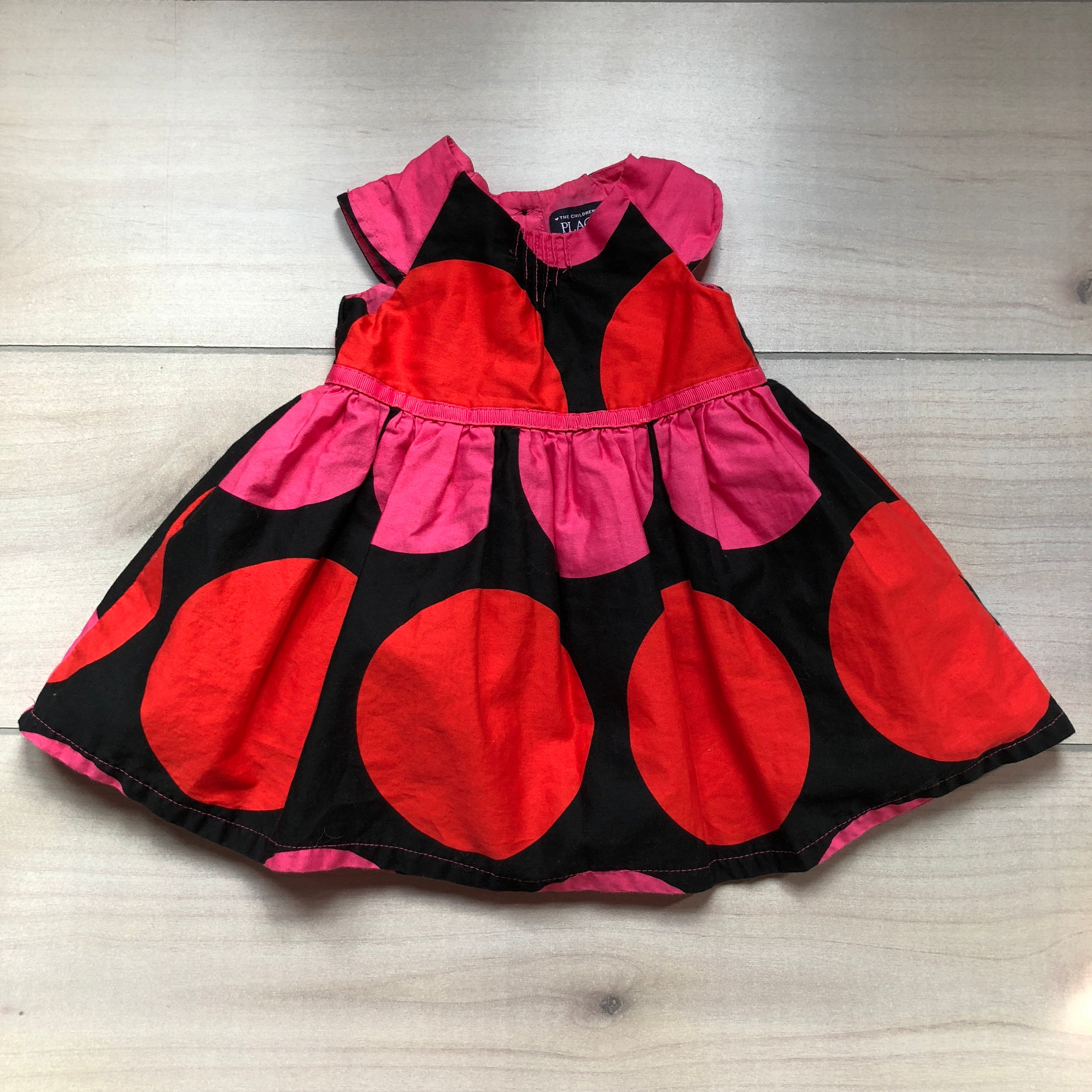 Children's Place Black Red & Pink Dot Dress Children's Place Black Red & Pink Dot Dress