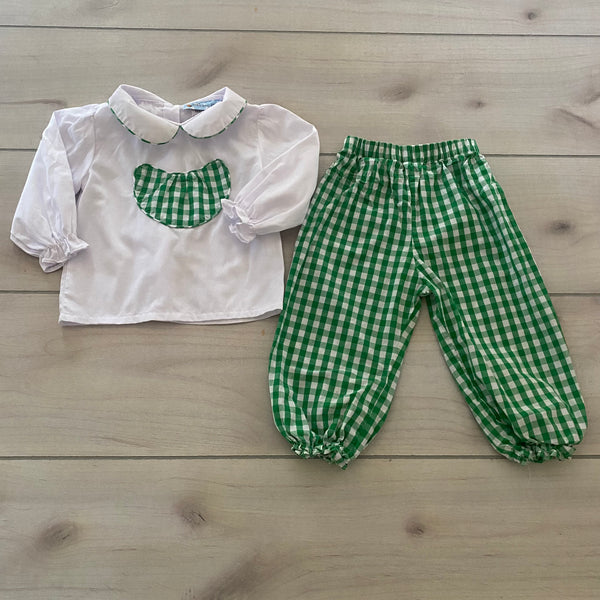 The Smocking Bug Green Gingham Oufit