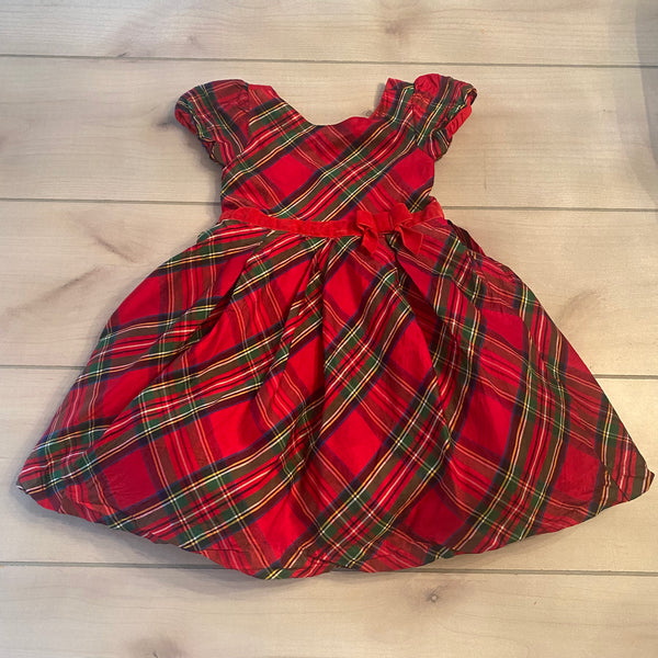 Janie & Jack Tartan 100% Silk Dress