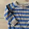 Peek Little Peanut Blue & Gray Cotton Striped Sweater