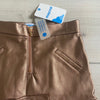 NEW Mayoral Rose Gold Faux Leather Interior Button Tab Adjustable Waist Skirt