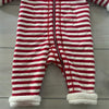 NEW Burts Bees Red 100% Organic Cotton Striped Holiday Romper