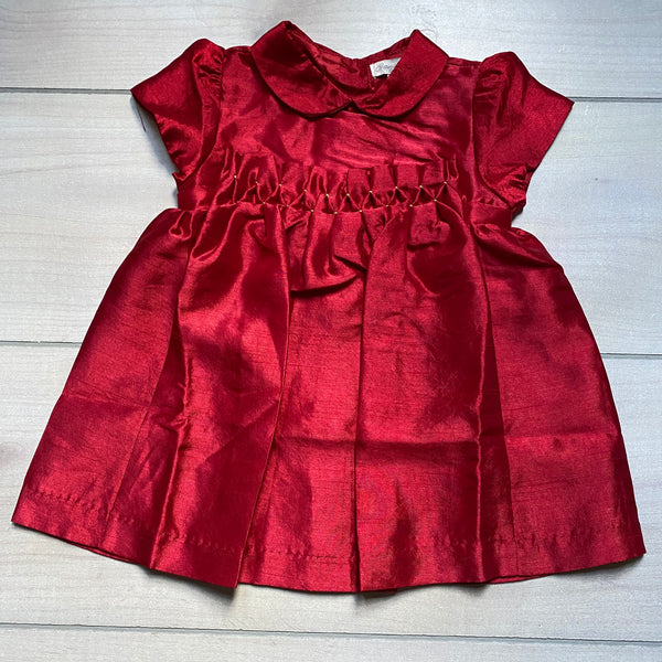 Carriage Boutiques Red Polyester Nylon Collared Dress