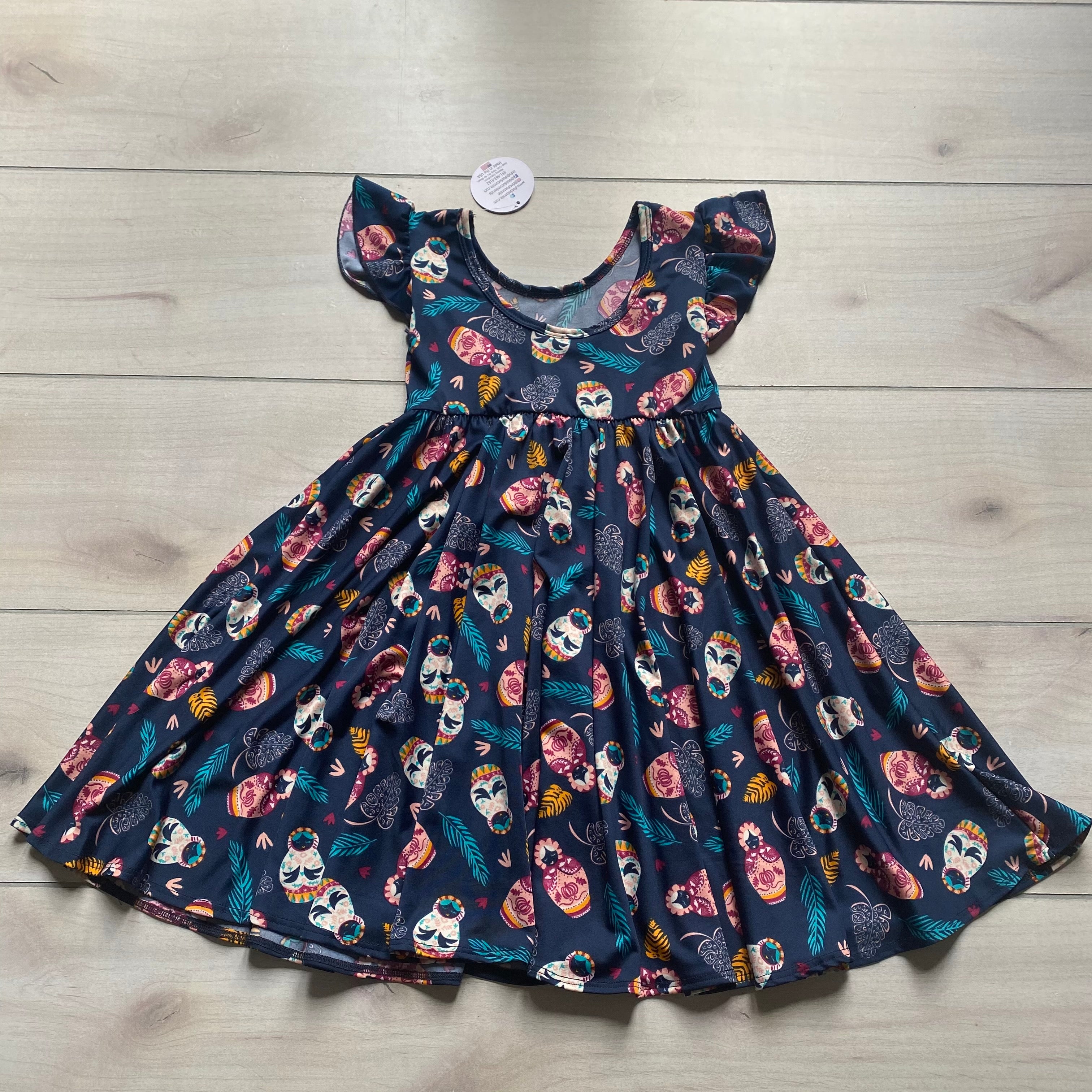 NEW Dot Dot Smile Nesting Doll Polyester Dress NEW Dot Dot Smile Nesting Doll Polyester Dress