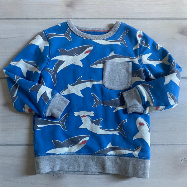 Mini Boden Shark Pattern Sweatshirt