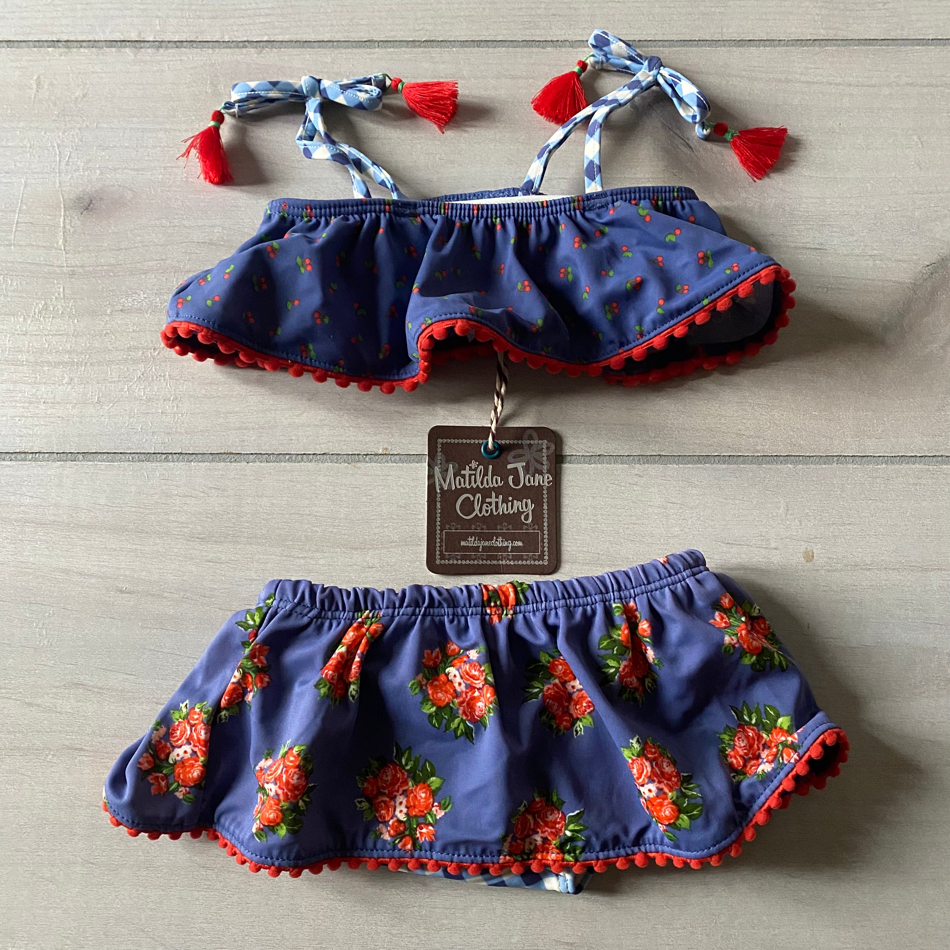 NWT Matilda Jane Little Guppy Swimsuit Sweet Pea Teddy