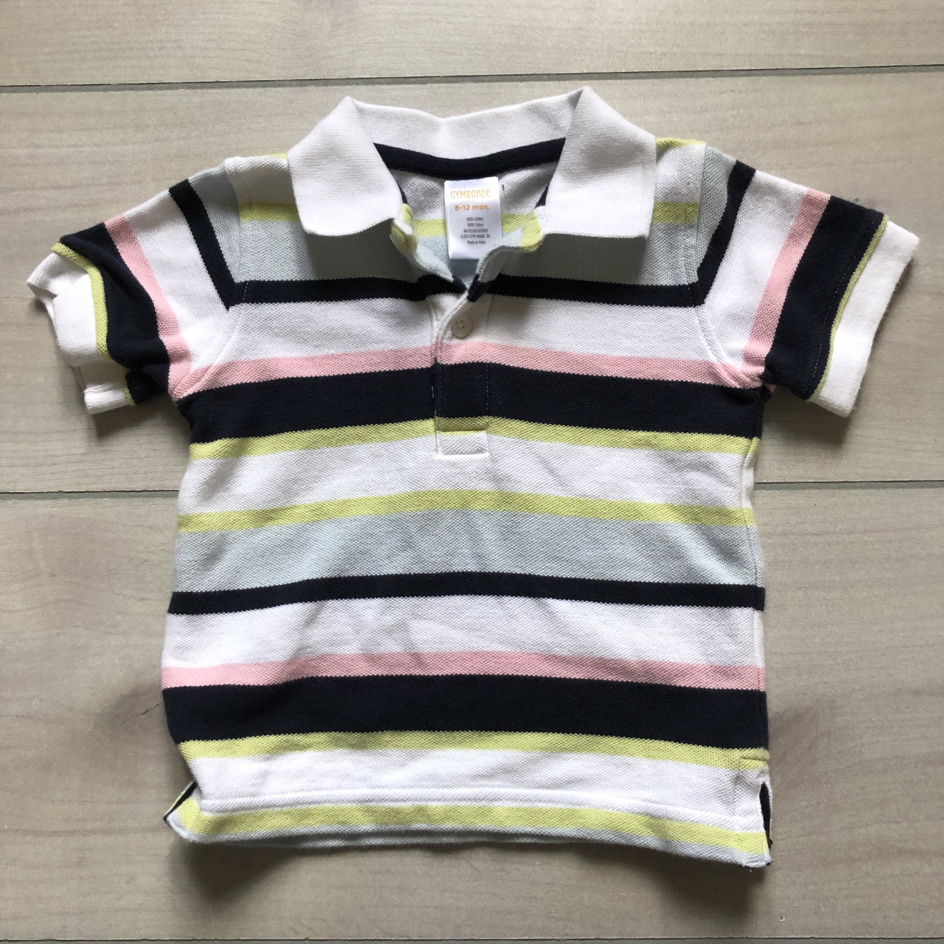 Gymboree Pastel Striped Polo Shirt – Sweet Pea & Teddy