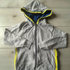 Mini Boden Gray Hooded Cotton Zipper Sweatshirt Jacket