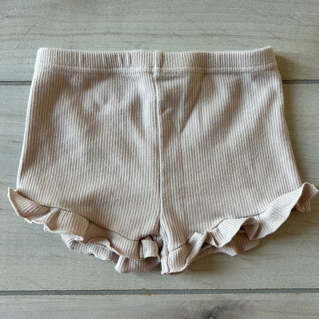 Jamie Kay Mauve Pink Ribbed Organic Cotton Shorts