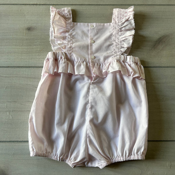 NWOT Feltman Brothers Baby Pink Smocked Bubble Romper