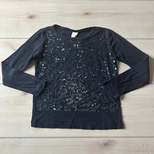 JCrew Crewcuts Navy Sequins Front Lightweight Sweater