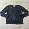 JCrew Crewcuts Navy Sequins Front Lightweight Sweater