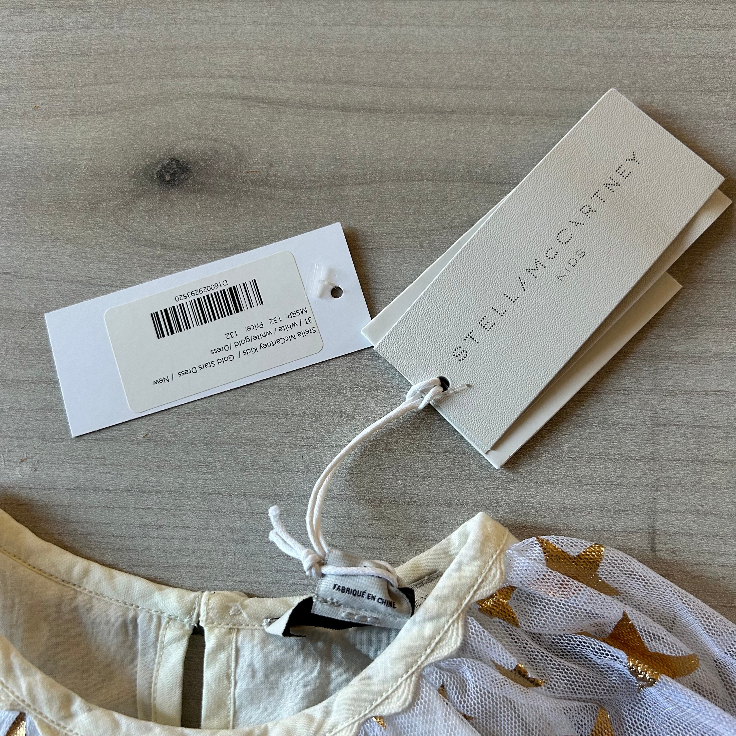 NWT Stella McCartney Gold Star Tulle Dress Sweet Pea & Teddy NWT Stella McCartney Gold Star Tulle Dress Sweet Pea & Teddy