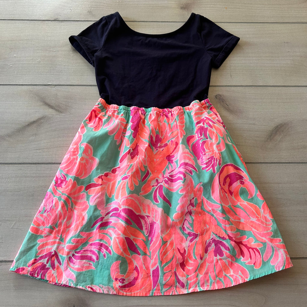 Lily Pulitzer Navy Tropical Floral Dress