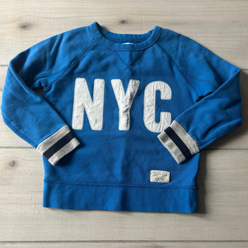 Gap Kids Blue Embroidered NYC Sweatshirt