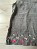 Gymboree Gray Corduroy Embroidered Bow Print Jumper Dress