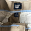 NWOT Land's End Pleated Front Interior Adjustable Button Tab Khaki Shorts