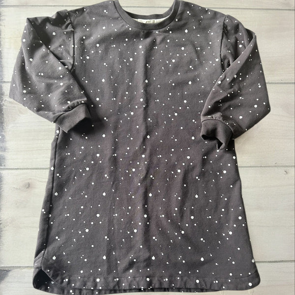 Miles the Label Paint Splatter Gray Organic Cotton Sweatshirt Dress