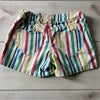 Mini Boden Striped Interior Adjustable Button Tab Heart Pocket Shorts
