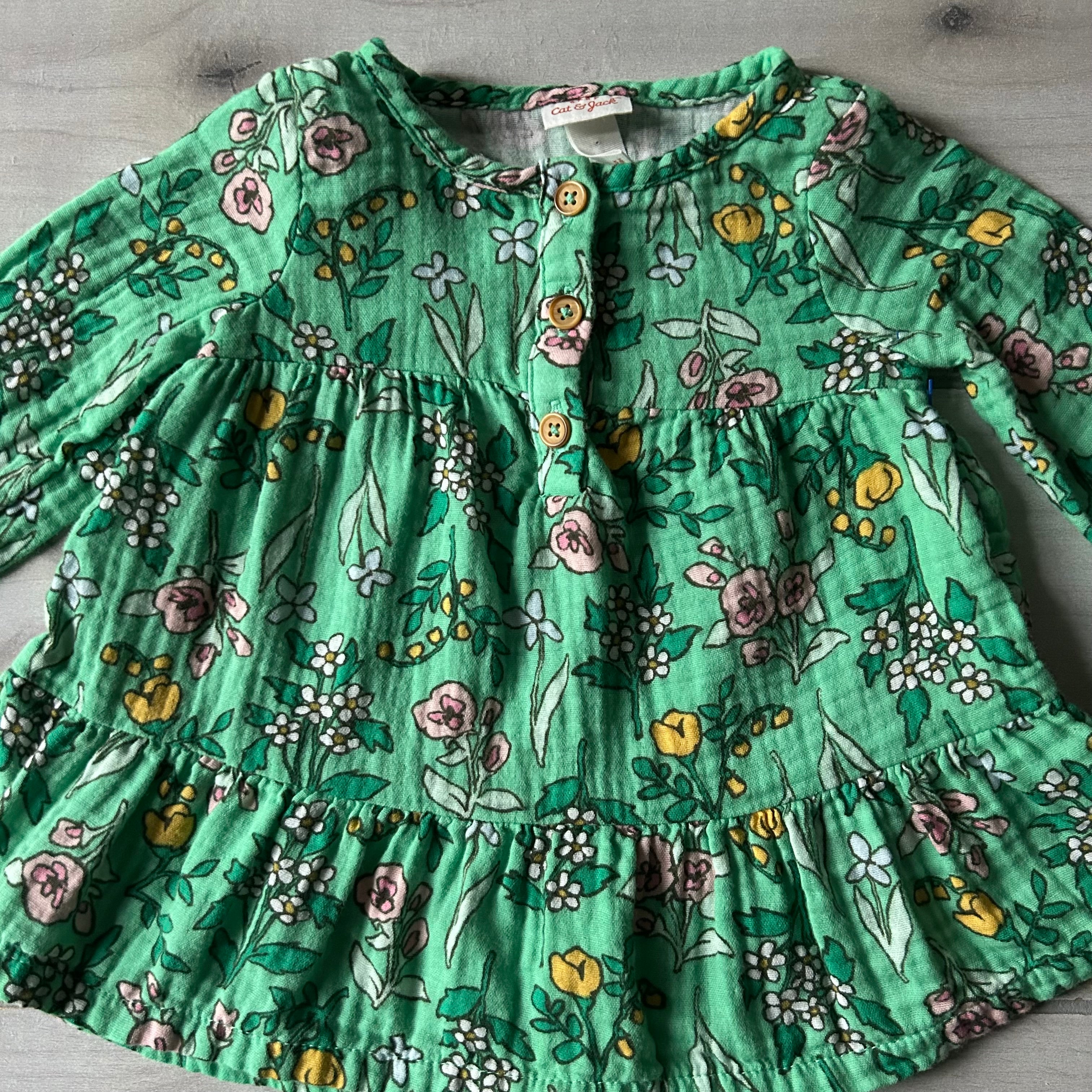 cat and jack green dress Cat & Jack - Brandclub - Toddler Girls' Knit Short Sleeve Dress