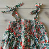 Busy Bee Smocked Floral Bubble Romper