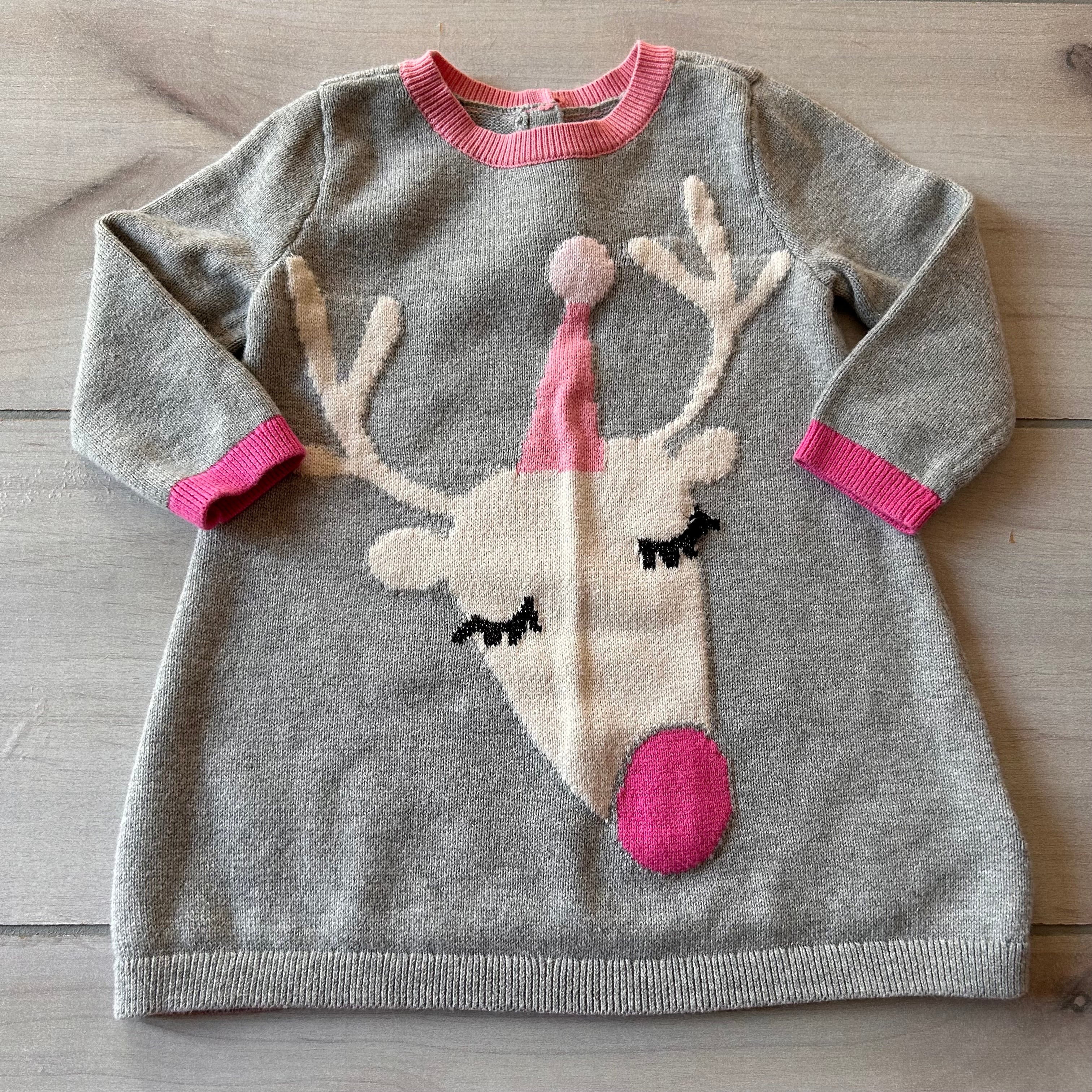 Gymboree Red Sweater with Reindeer 7 – The Sweet Pea Shop