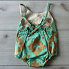 NWOT Mimi & Mack Metallic Gold Aztec Print Bubble Romper