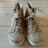 Kid Pik Gold & Silver Gllitter High Top Side Zipper Sneakers