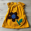 Mini Boden Mustard Corduroy Floral Shift Dress