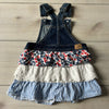 Jordache Denim Ruffle Overall Dress