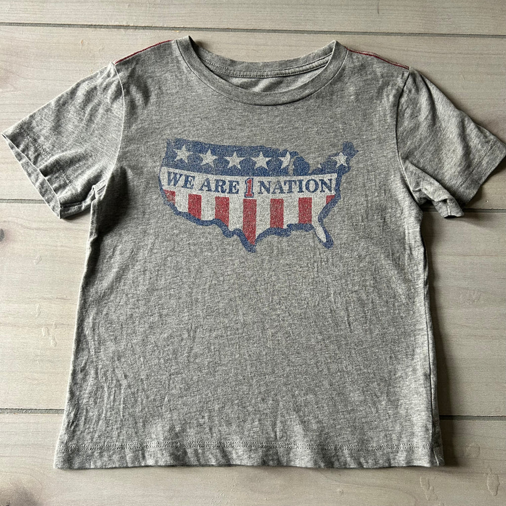 Peek One Nation Lyndon B Johnson Graphic Patriotic Tee Shirt