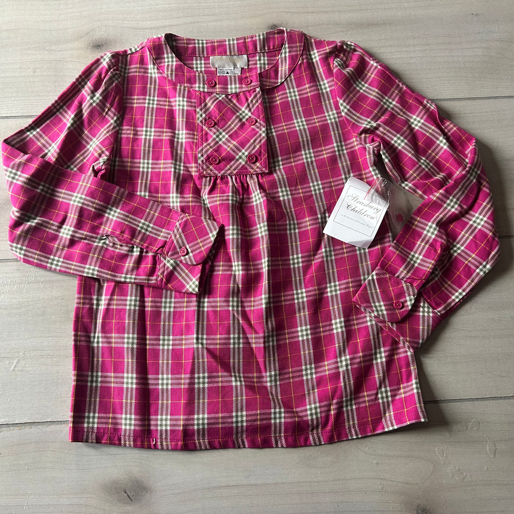 NWT Strasburg Childrenswear Pink Plaid Top