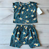 NWT Open Edit 100% Organic Cotton Floral Print Short Set