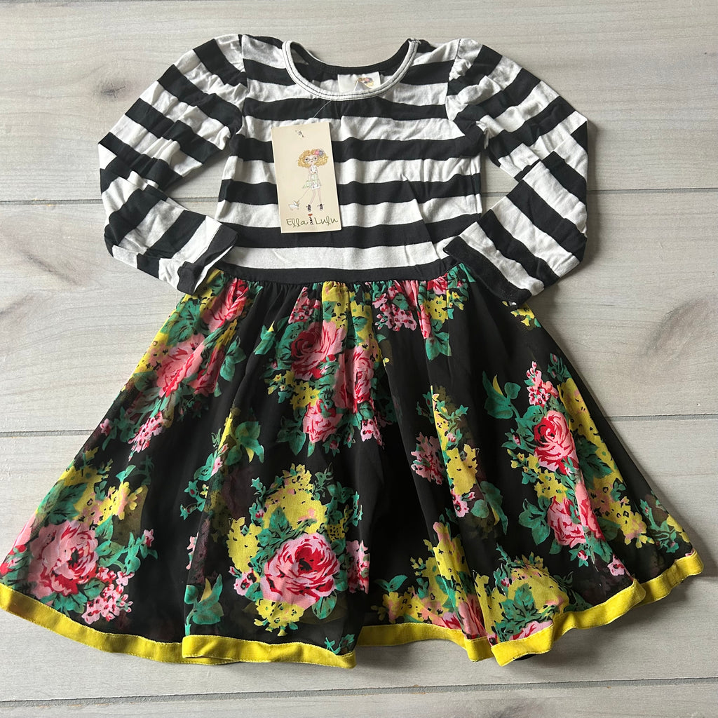 NWT Ella & Lulu Striped Floral Dress