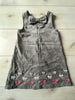 Gymboree Gray Corduroy Embroidered Bow Print Jumper Dress