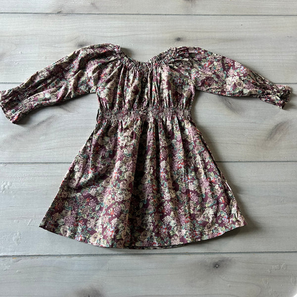 Eternal Creations Burgundy Floral Dress