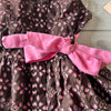 NWT Vanilla Creme Brown & Pink Eyelet Dress