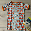 NWT Kickee Pants Air Stream Pattern Bamboo Two Piece Pajama Set