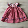 Lil Cactus Flag Smocked Red Gingham Dress