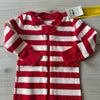 NWT Hanna Andersson Organic Cotton Red Striped Footless Sleeper