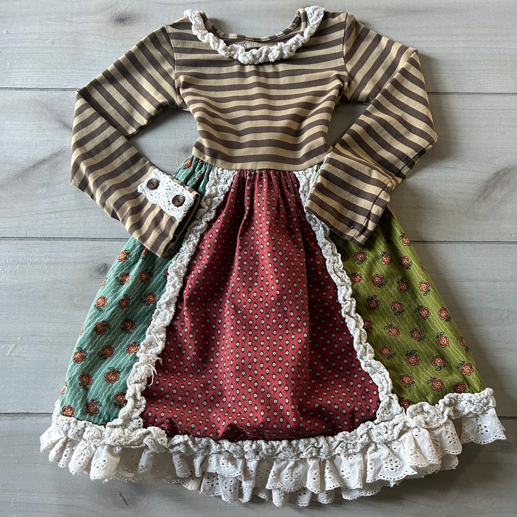 Mustard Pie Patchwork Skirt Dress